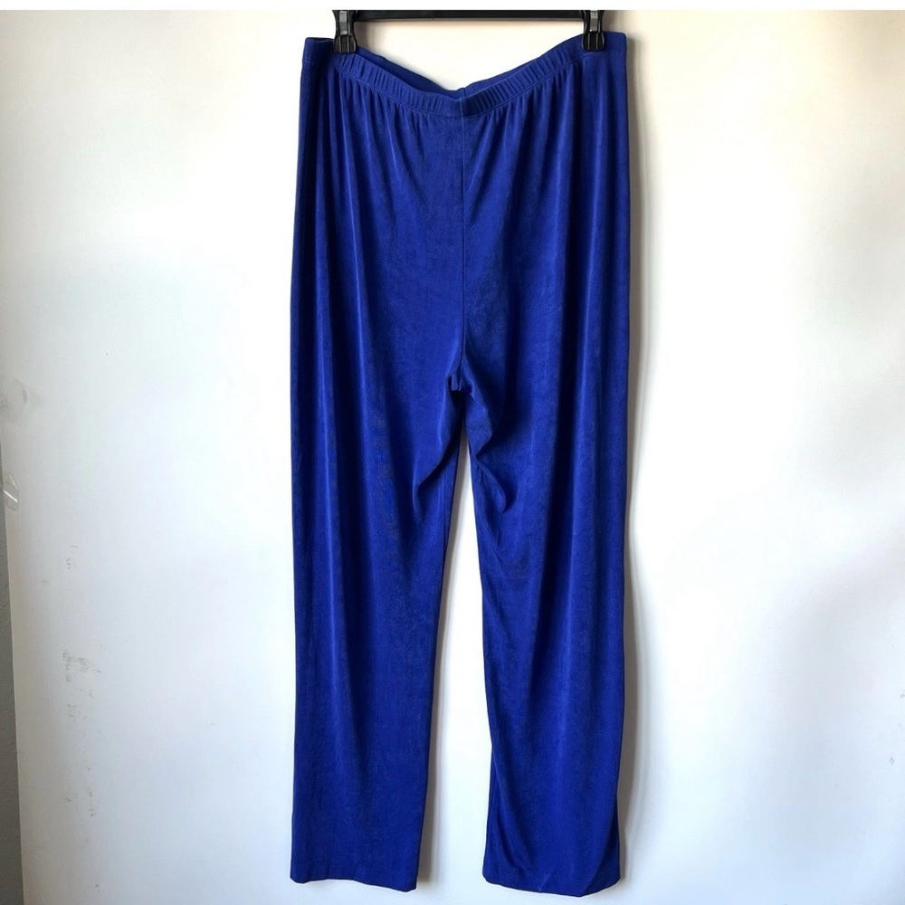 Chicos Travelers Slinky 3 R XL Royal Blue Pants Beautiful! - Picture 3 of 3